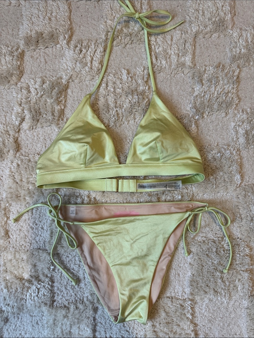 Victoria's Secret Lime Green Triangle Bikini Set